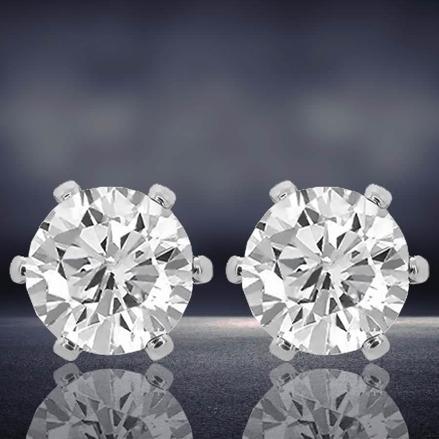 Sterling Silver Plated CZ Stud Earrings DailySale