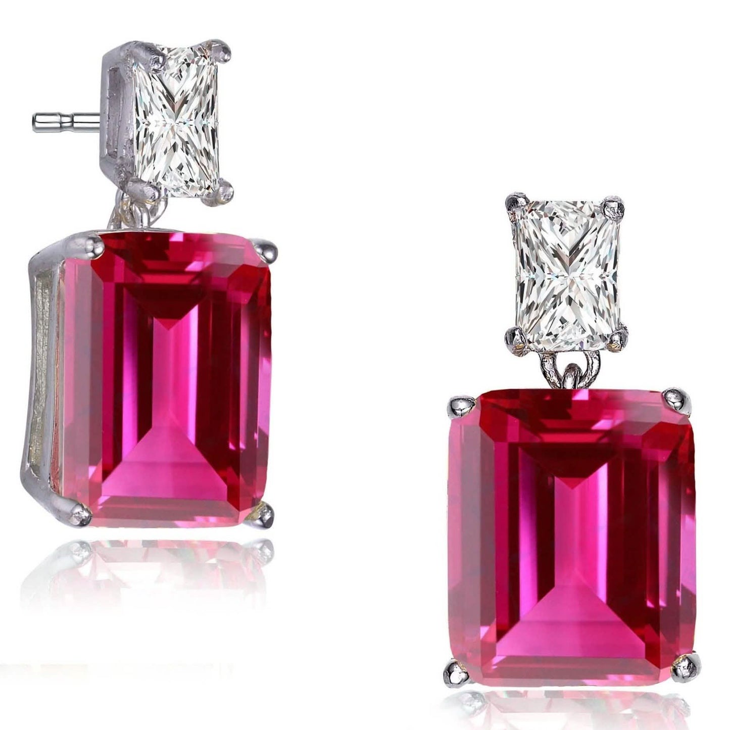 Sterling Silver Ruby Earrings DailySale