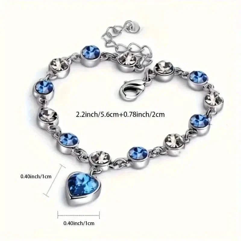 Stunning Heart Of Ocean Rhinestone Bracelet For Girls DailySale