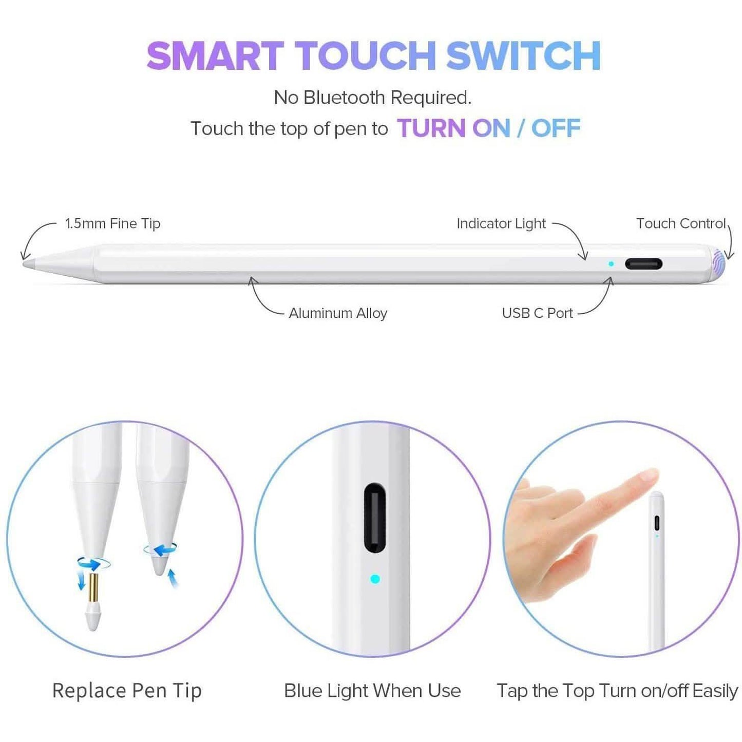 Stylus Pen for iPad with Palm Rejection, Active Pencil Compatible with (2018-2020) DailySale