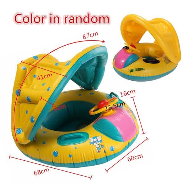 Summer Steering Wheel Sunshade Swim Ring Car Inflatable Baby Float Seat Boat DailySale