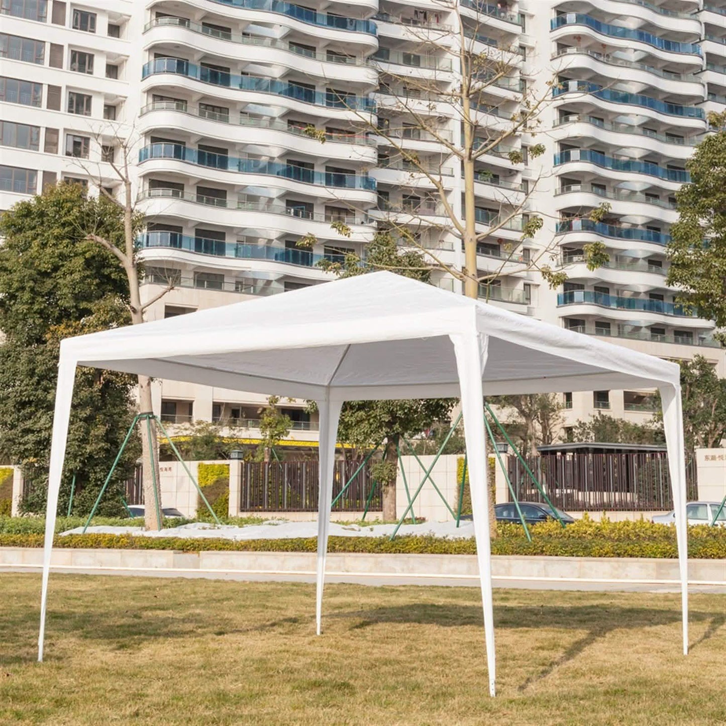 SUPERHOMUSE 3 x 3m Three Sides Waterproof Tent with Spiral Tubes White DailySale