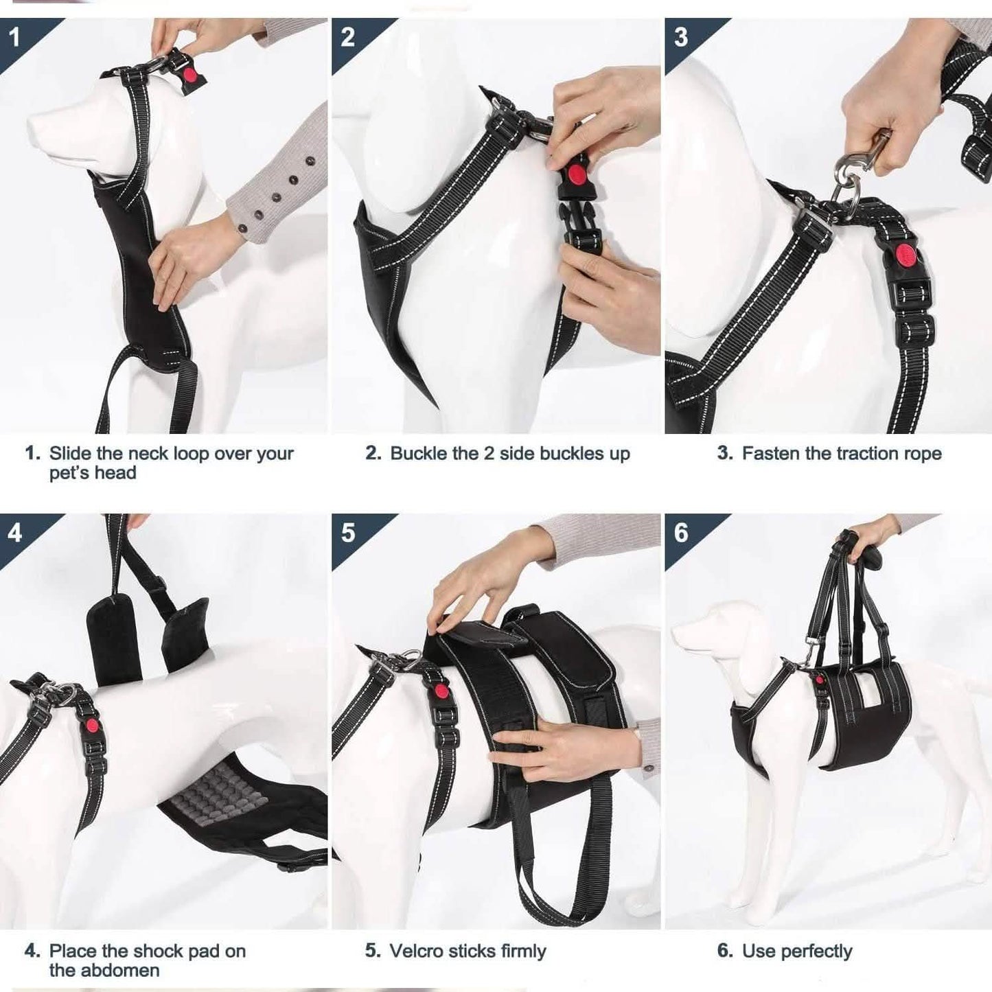 Support Harness Set Adjustable Chest Sling Strap for Elderly Disable Dog DailySale