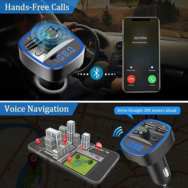 T25 Bluetooth 5.0 Car FM Transmitter DailySale
