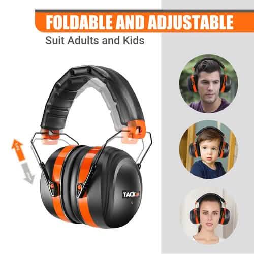 TACKLIFE Ear Muffs, SNR 34 dB Hearing Protection HNRE1 DailySale