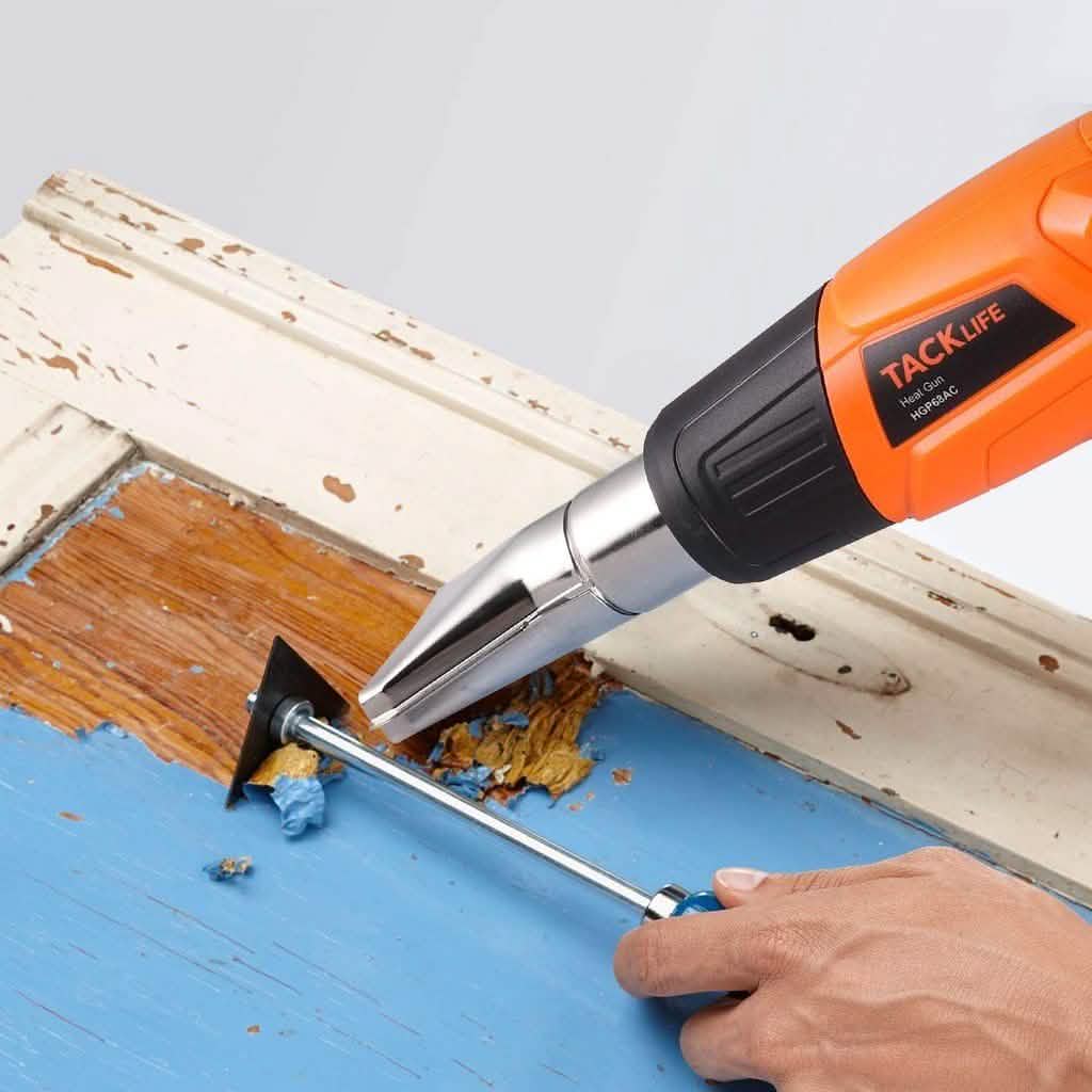 TACKLIFE Heat Gun 1500W 572°F~ 932°F Dual Temperature Hot Air Gun Kit DailySale
