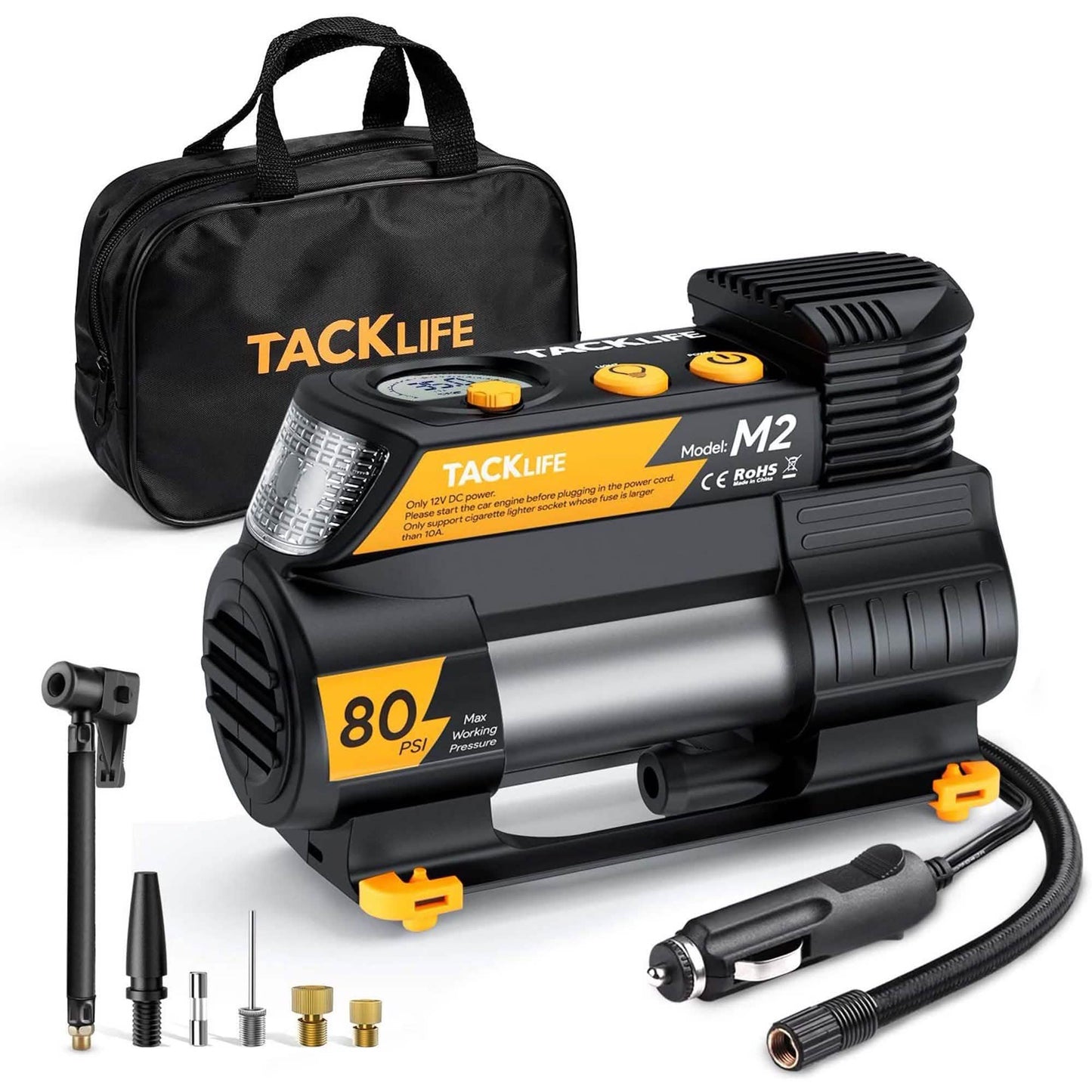 Tacklife Portable 12V DC Digital Auto Tire Inflator M2 DailySale