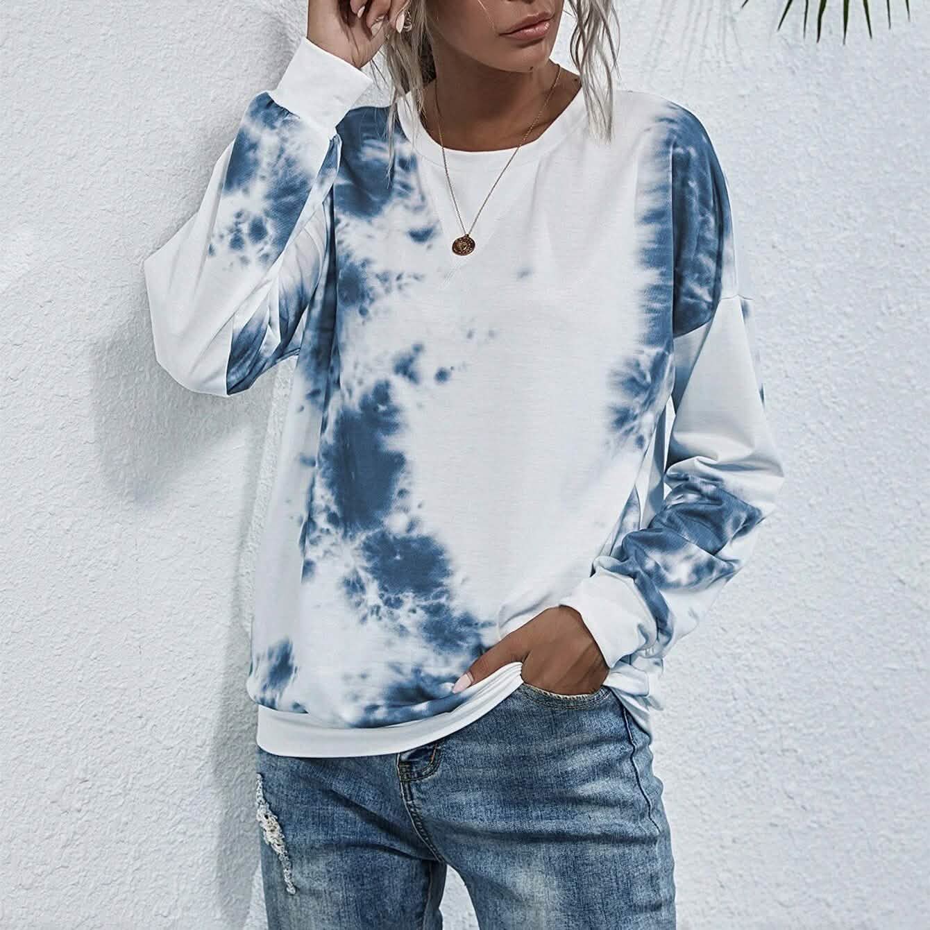 Tie Dye Round Neck Sweatshirt DailySale
