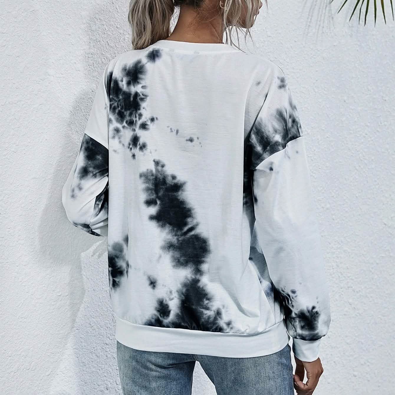 Tie Dye Round Neck Sweatshirt DailySale