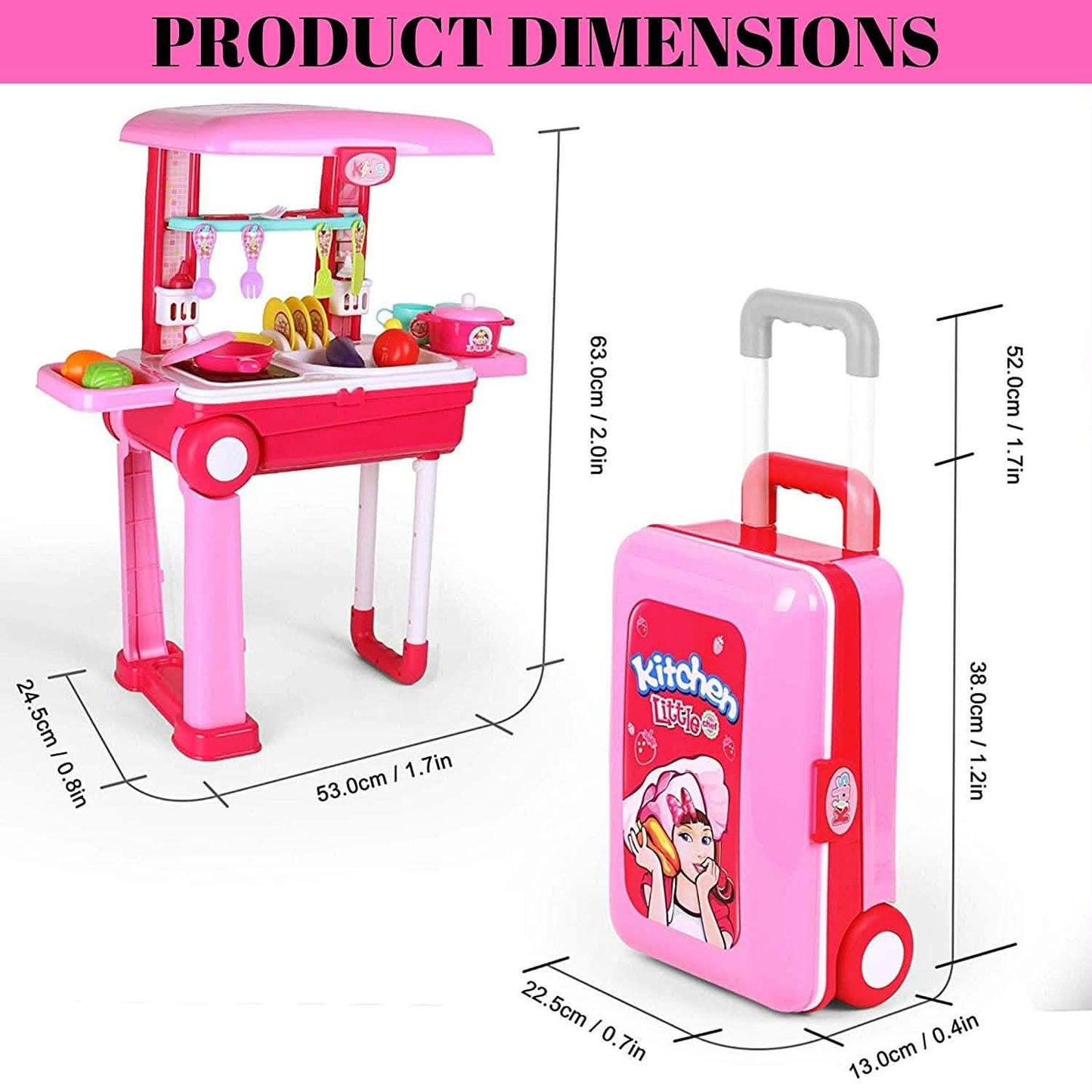 Toy Chef 2-in-1 Pretend Play Travel Set For Kids DailySale