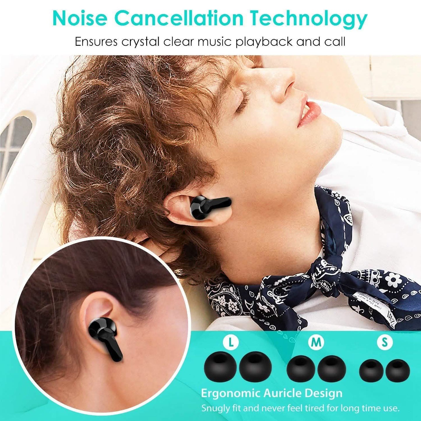 True Wireless V5.0 Earbuds IPX 5 Water Resistant DailySale