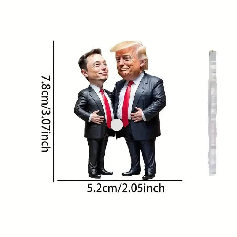 Trump & Musk Acrylic Hanging Ornament DailySale
