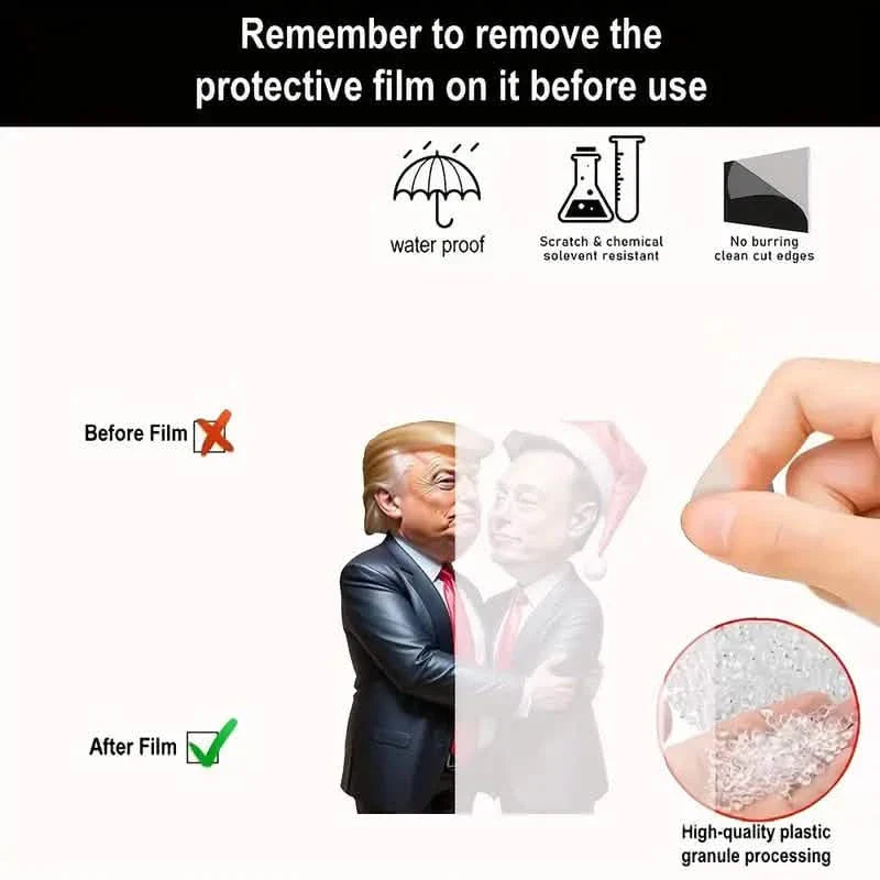 Trump & Musk Photo Acrylic Ornament Versatile Hanging Decor DailySale