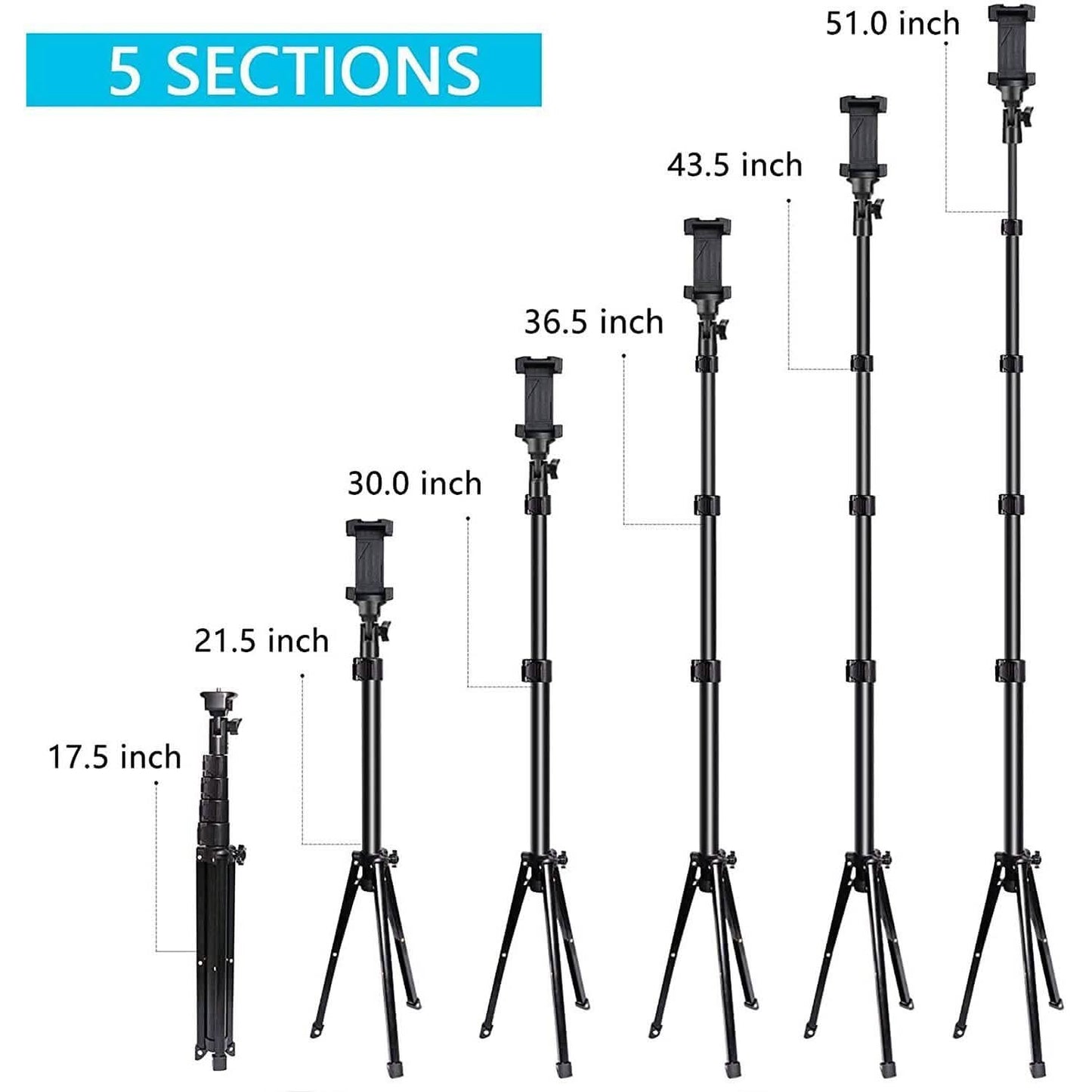 UBeesize 51" Extendable Tripod Stand with Bluetooth Remote DailySale
