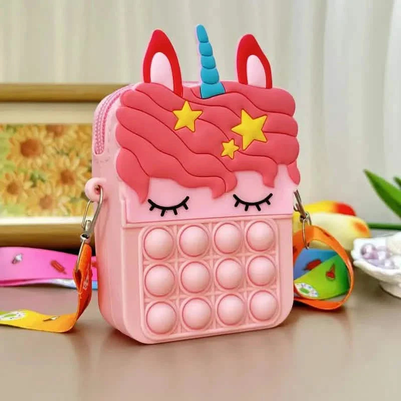 Unicorn Crossbody Bag with Pop Fidget Buttons DailySale