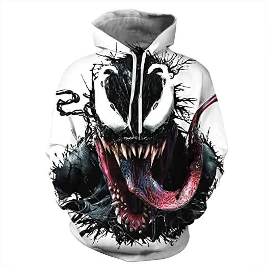 Unisex 3D Pattern Venom Printed Hoodies DailySale