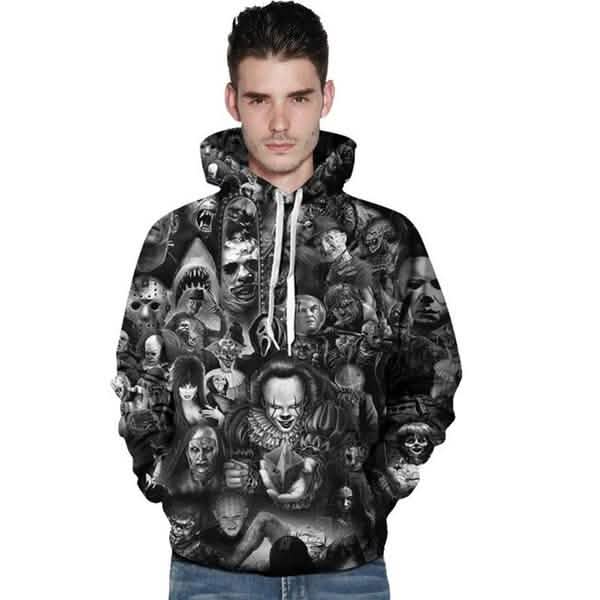 Unisex Characters Skull 3D Printed Hoodies DailySale