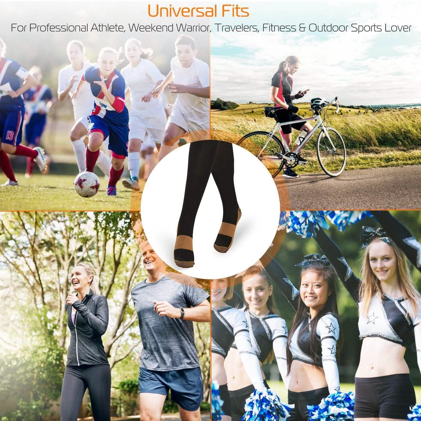 Unisex Copper Compression Socks DailySale