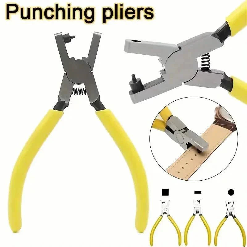 Universal 2.0mm Faux Leather Hole Punch Plier - Effortless Belt, Dog Collar, Shoe, and Craft Project Repair Tool DailySale