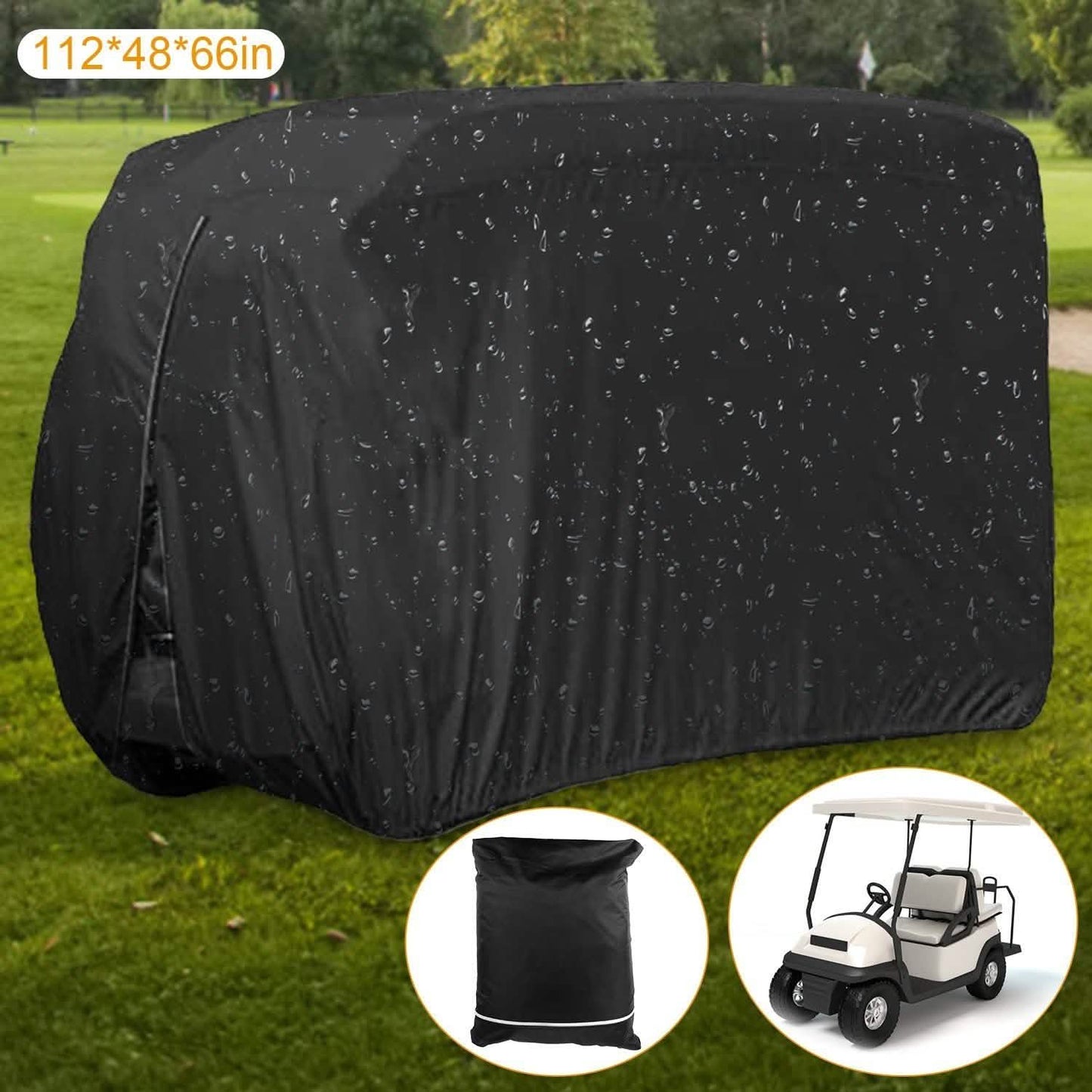 Universal 4 Passenger Golf Cart Cover 210D DailySale