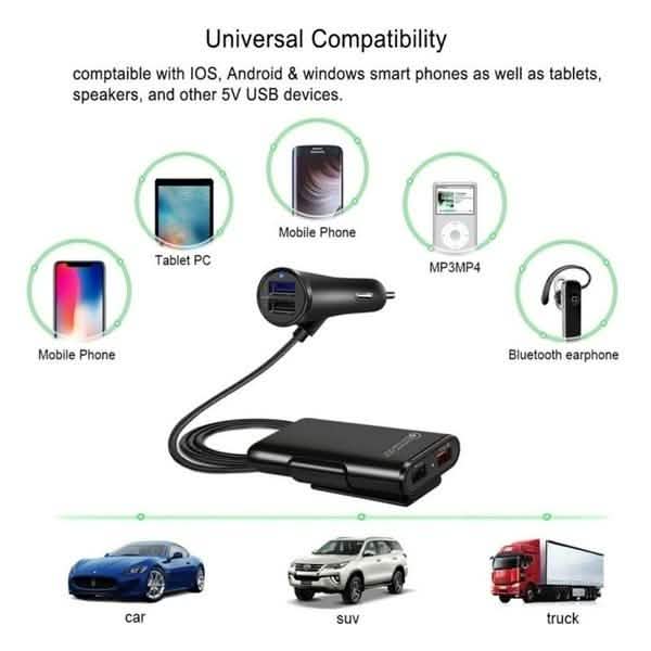Universal 4 Ports USB Car Charger DailySale