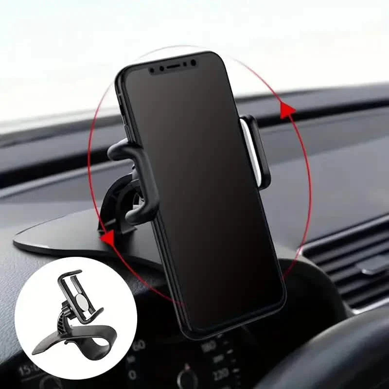 Universal Swivel Dashboard Cell Phone Holder - 360 Degree Adjustable Car Holder Clip DailySale