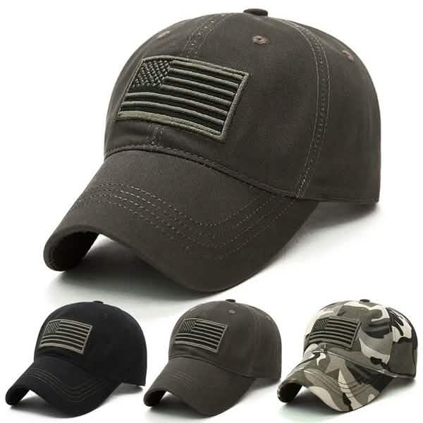 USA Flag Baseball Cap Army Embroidery Cotton Tactical Snapback Hat DailySale
