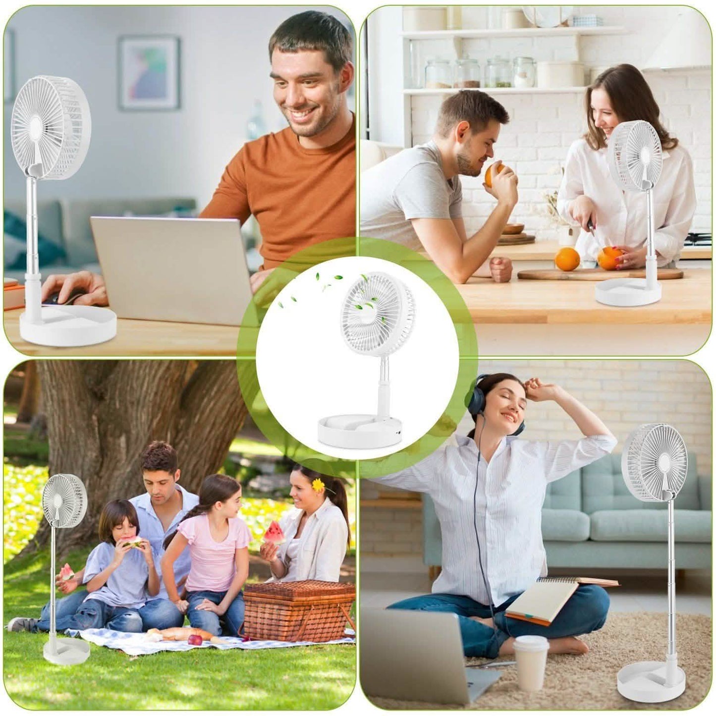 USB Rechargeable Portable Folding Desk Table Fan DailySale