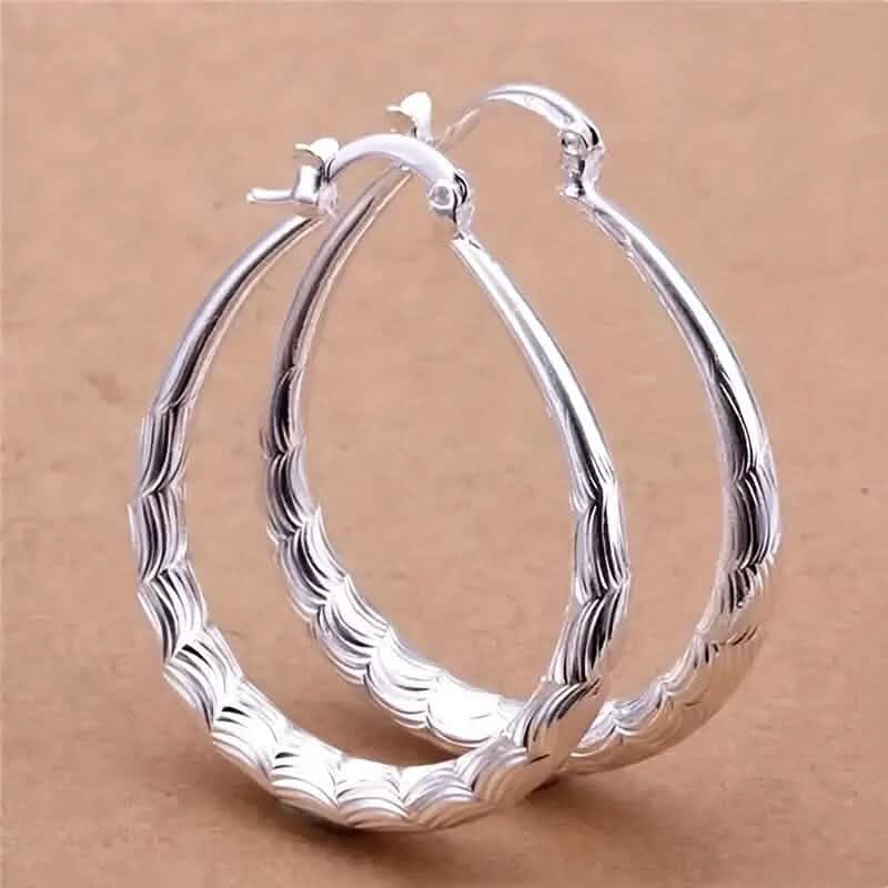 Vintage Pattern Large Hoop Earrings DailySale