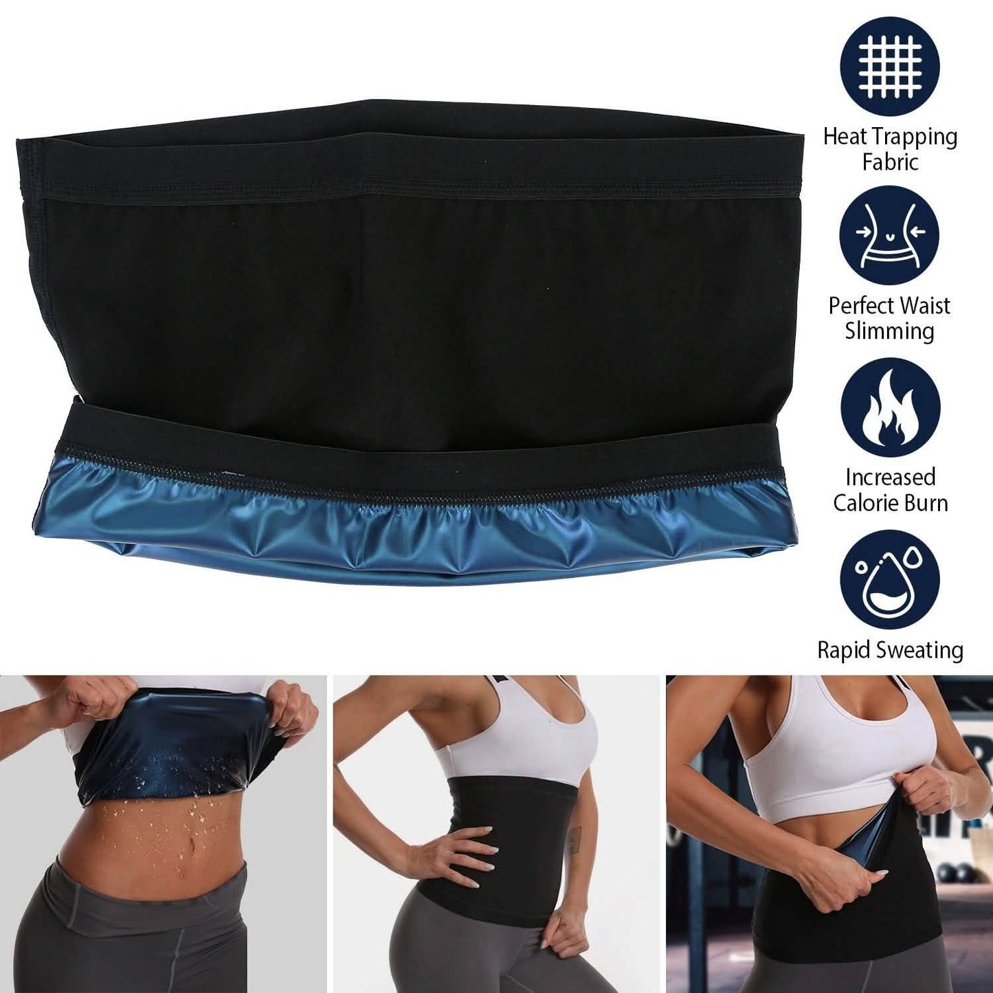 Waist Trimmer Women Sauna Sweat Wraps Waist Slimming Trainer Belt DailySale