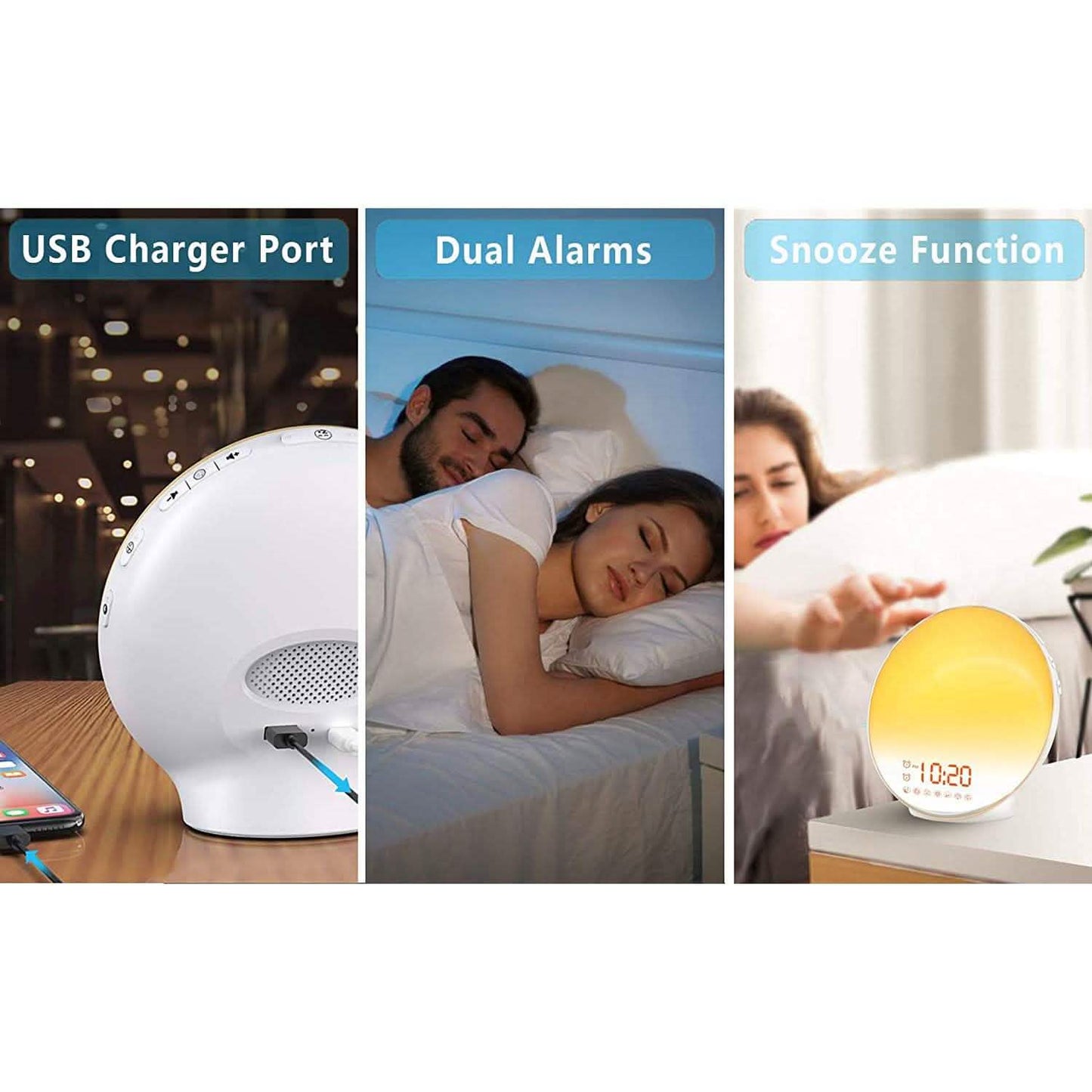 Wake Up Light Sunrise Alarm Clock DailySale