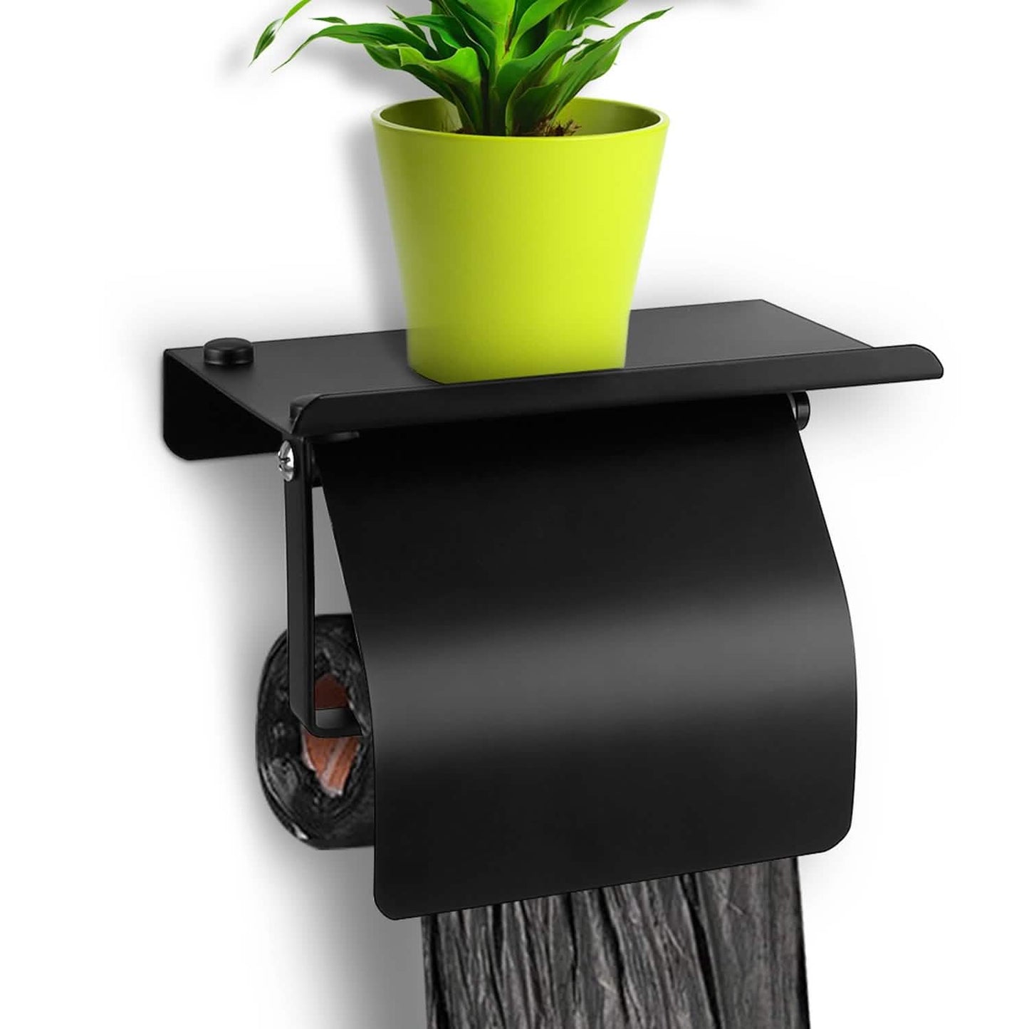 Wall Mounted Toilet Paper Holder with Phone Storage Rack DailySale