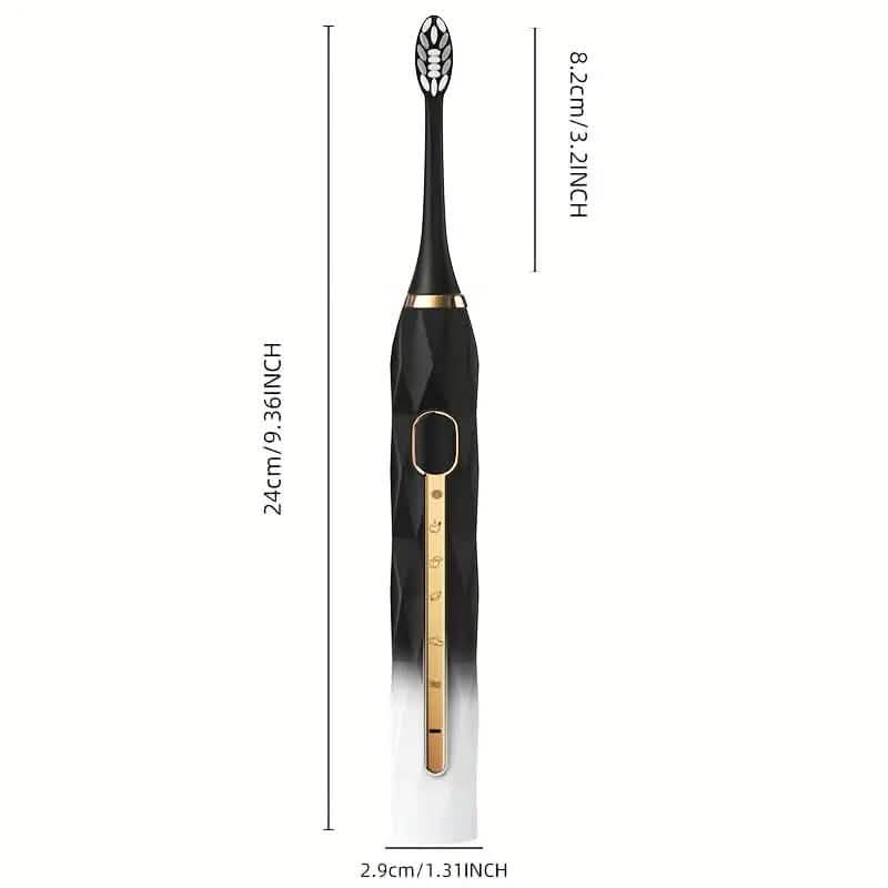 Waterproof USB Rechargeable Electric Toothbrush with 10 Replaceable Toothbrush Heads, Charger and Case DailySale