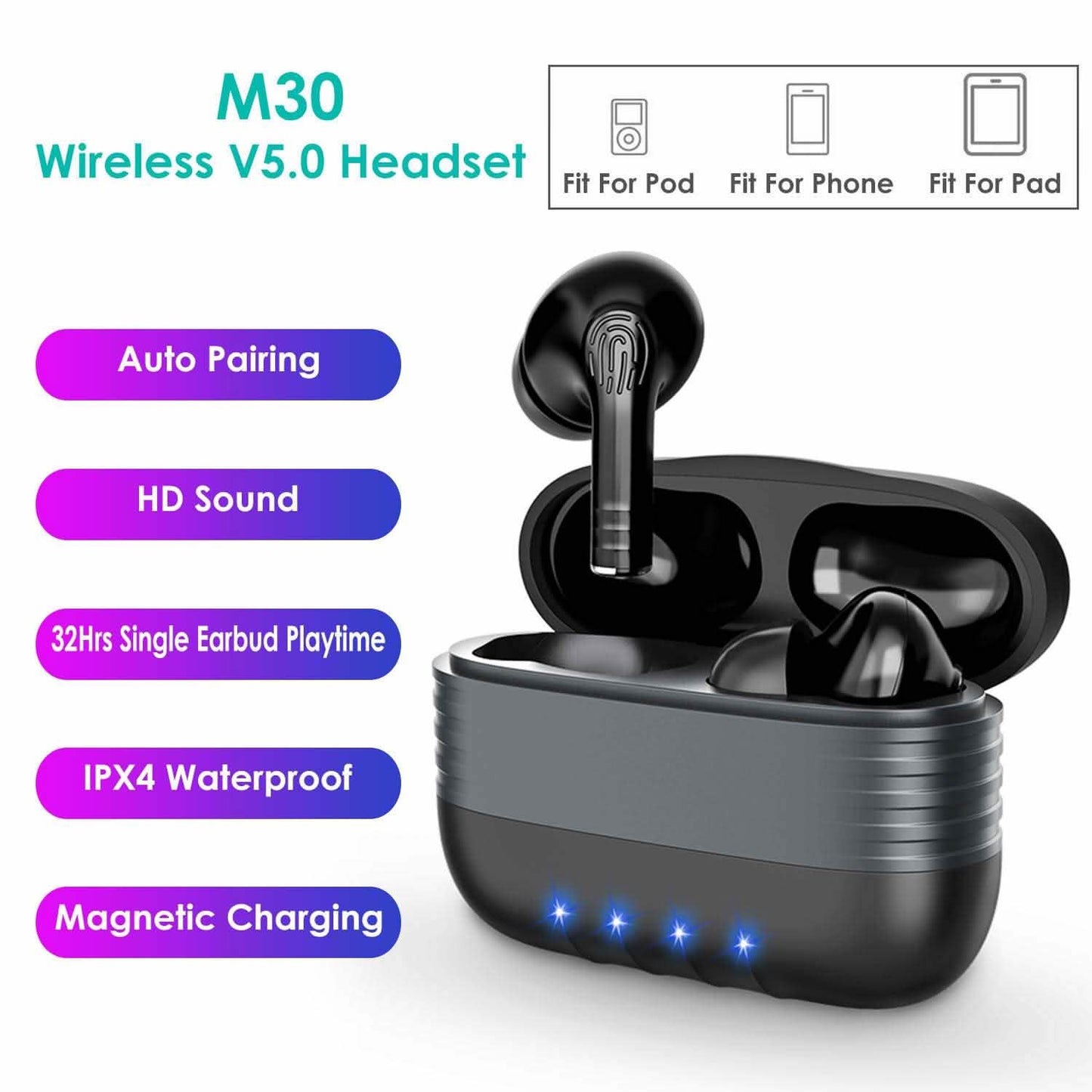 Waterproof Wireless 5.0 TWS Earbuds DailySale