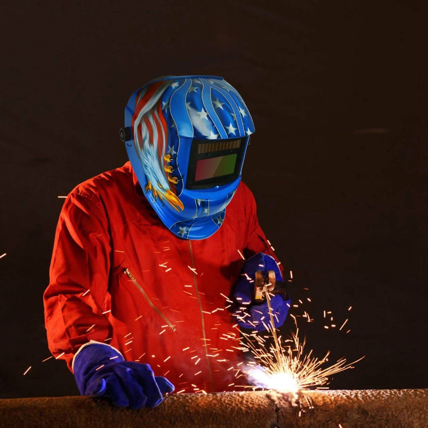 Welding Helmet Solar Powered Auto Darkening Hood with Adjustable Wide Shade DailySale