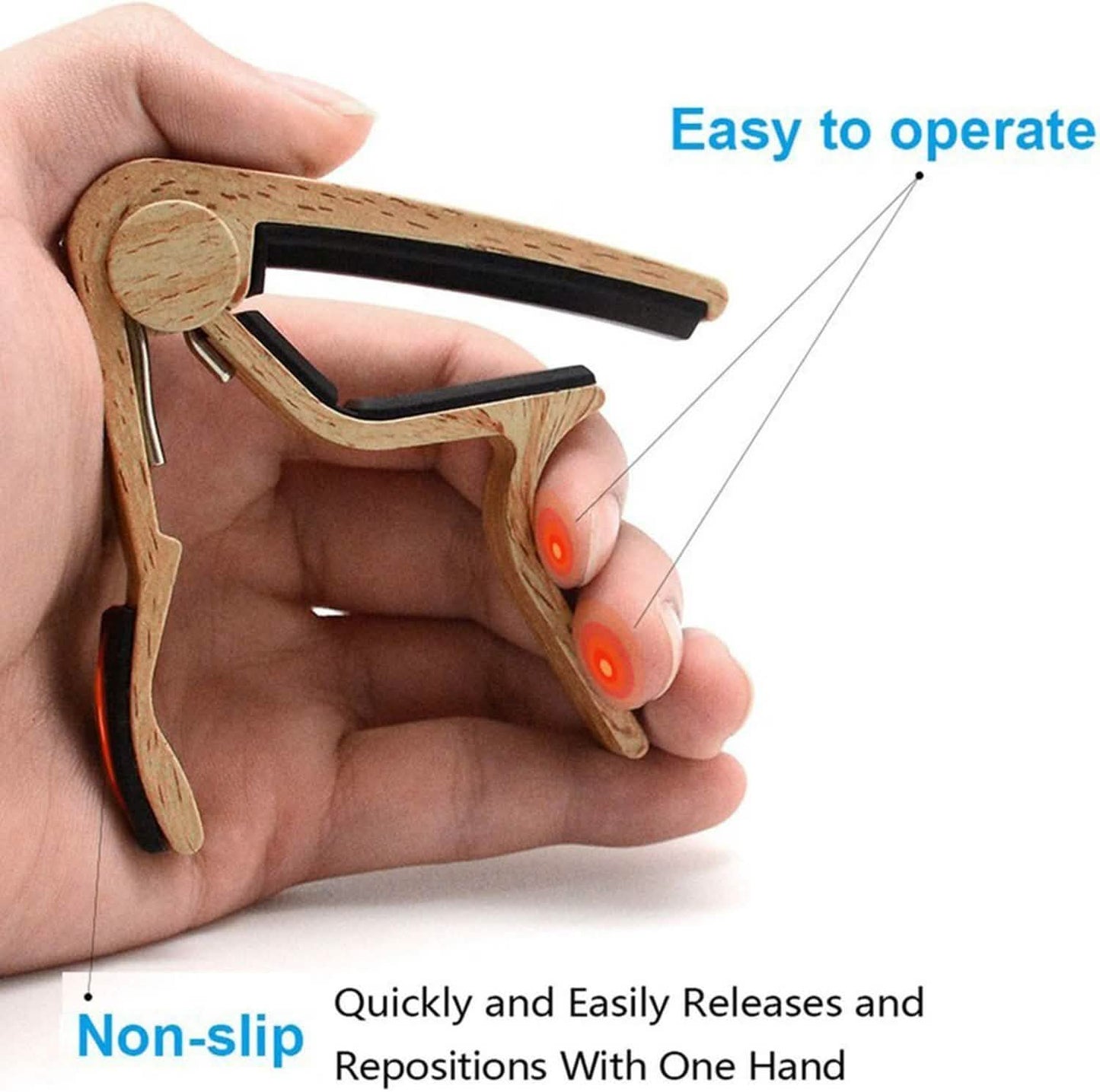 WINGO Quick-Change Capo for 6 String Steel Acoustic and Electric Guitars DailySale