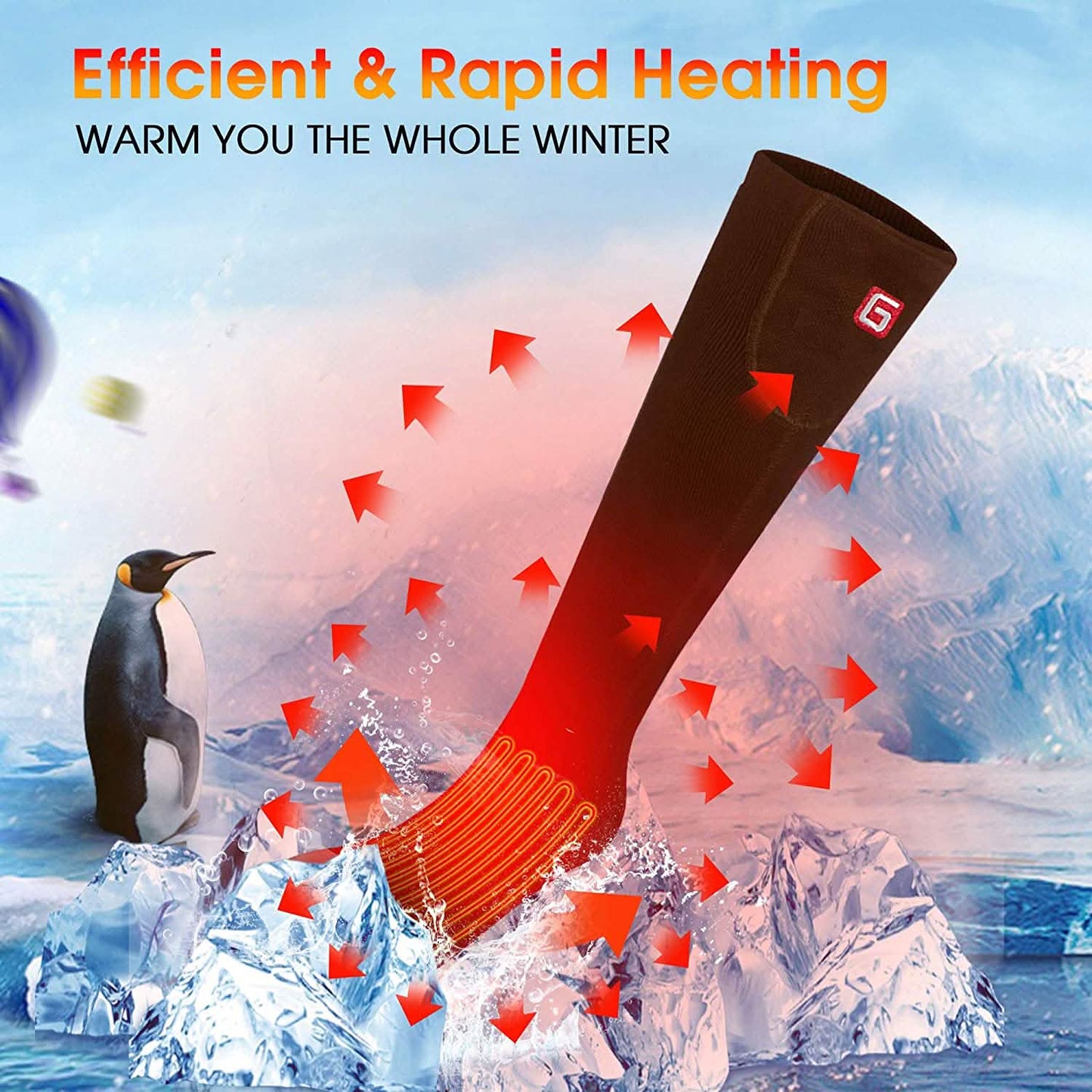 Winter Heating Socks Men and Women Electric Battery Heating Socks Set DailySale