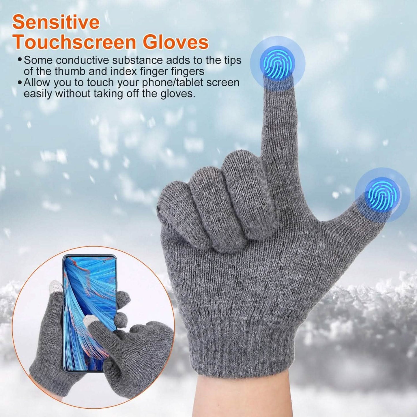 Winter Warm Beanie and Touch Screen Gloves Scarfs Set DailySale