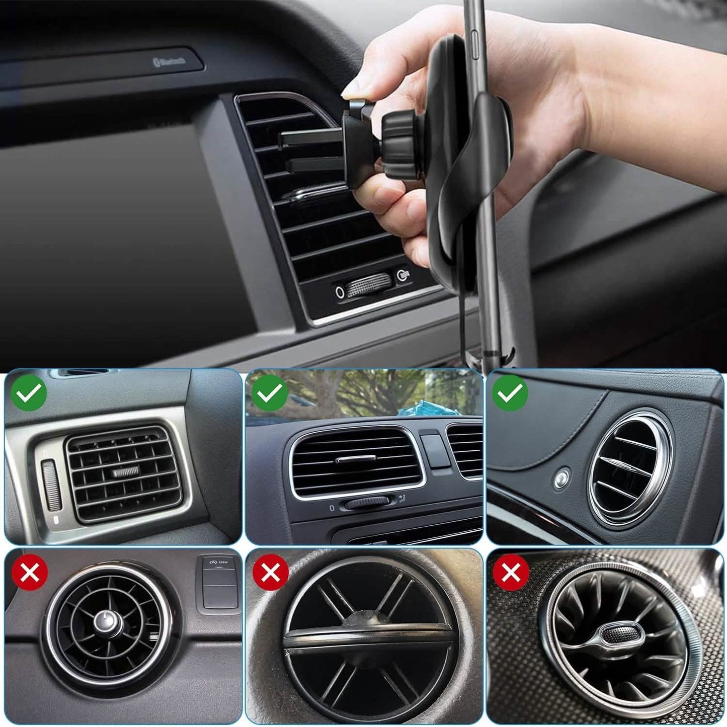 Wireless Car Charger 15W Qi Fast Charging Car Mount DailySale