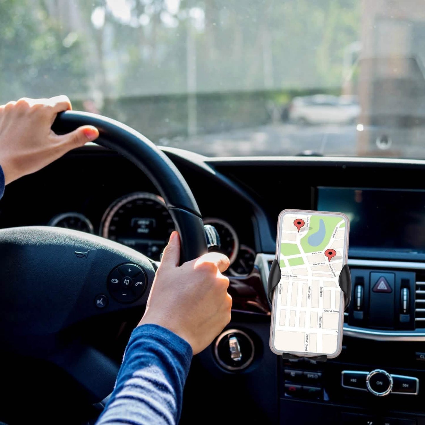 Wireless Car Charger 15W Qi Fast Charging Car Mount DailySale