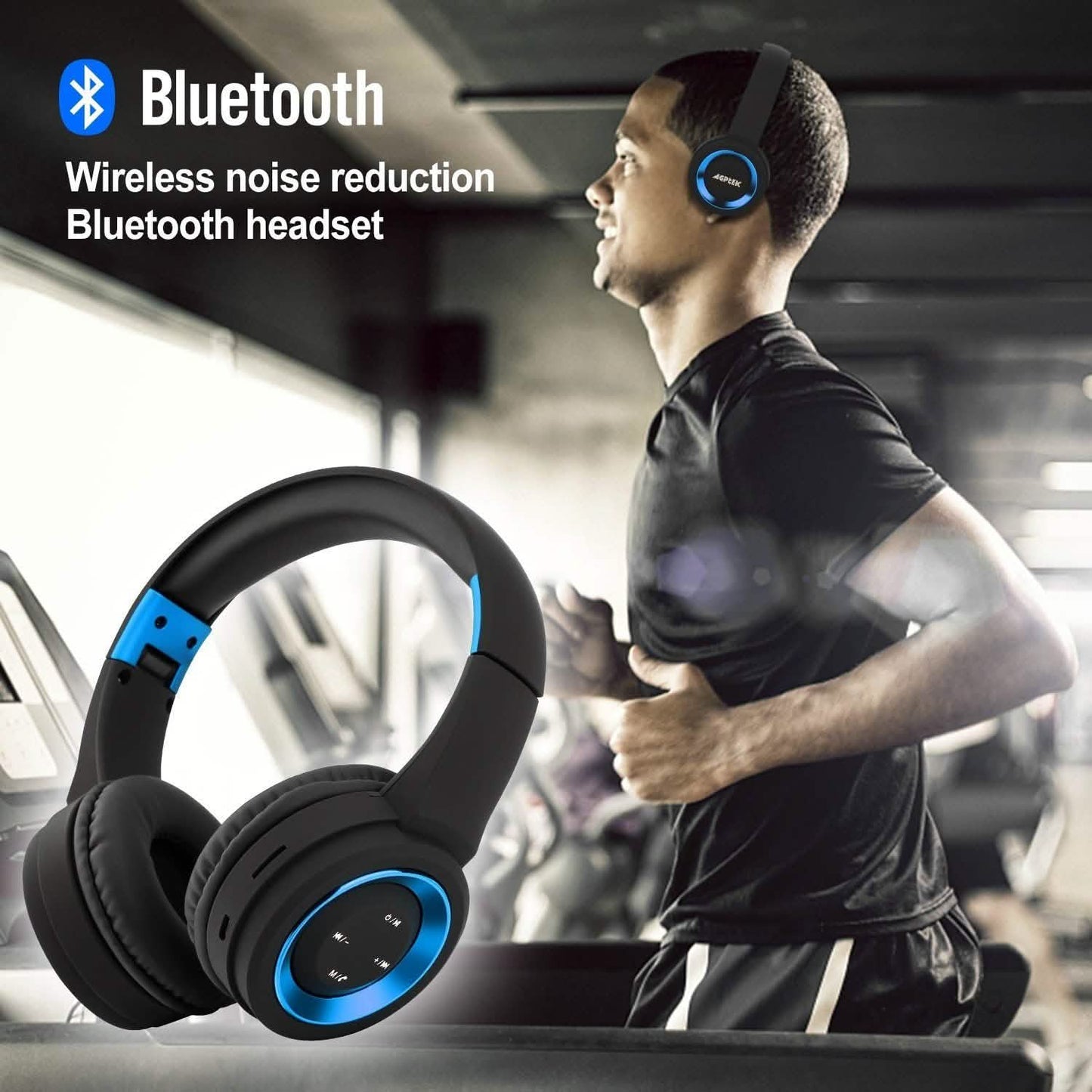 Wireless Headphones Bluetooth Headset Noise Cancelling Over Ear With Microphone DailySale