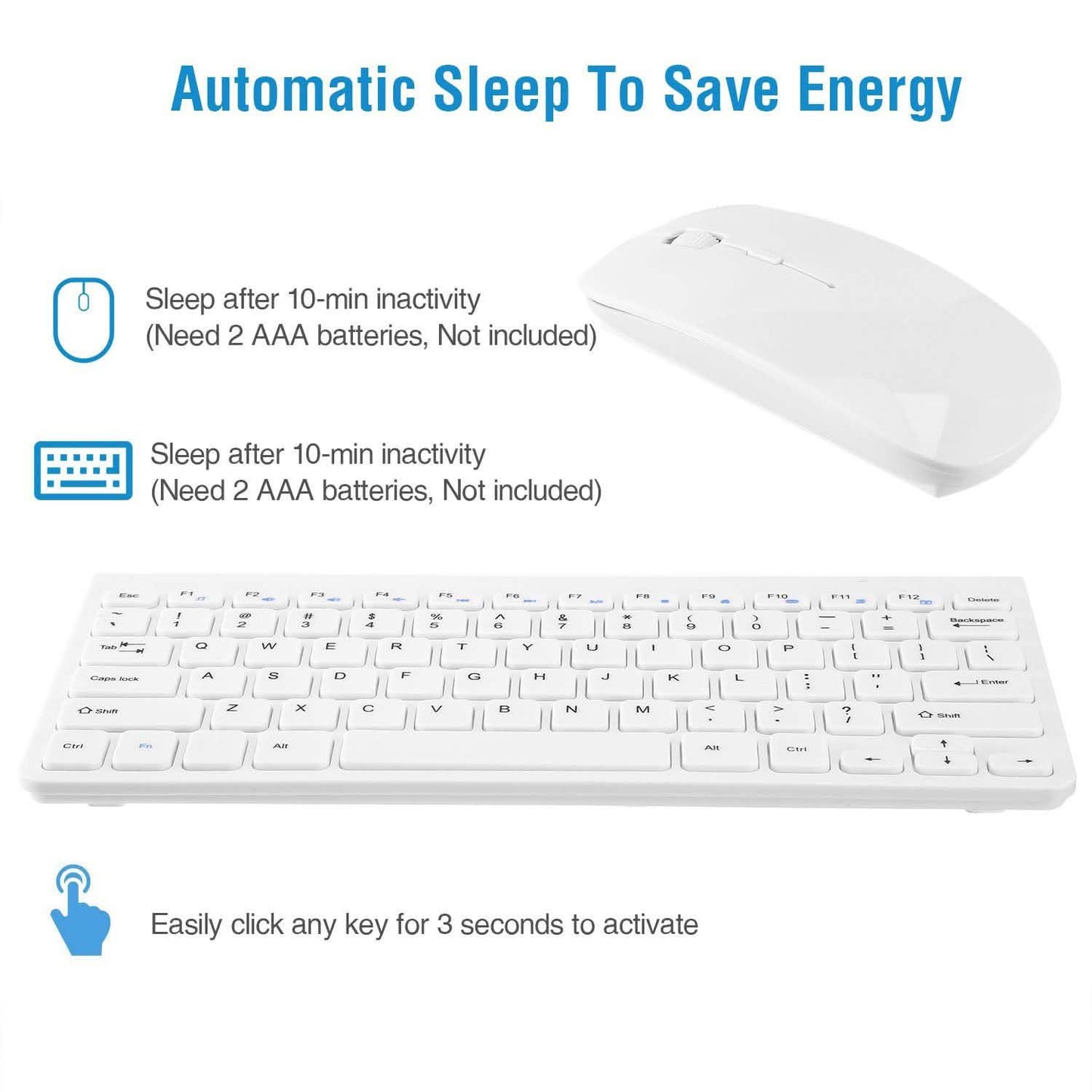 Wireless Keyboard and Mouse 2.4GHz Multimedia Mini Keyboard & Mouse DailySale