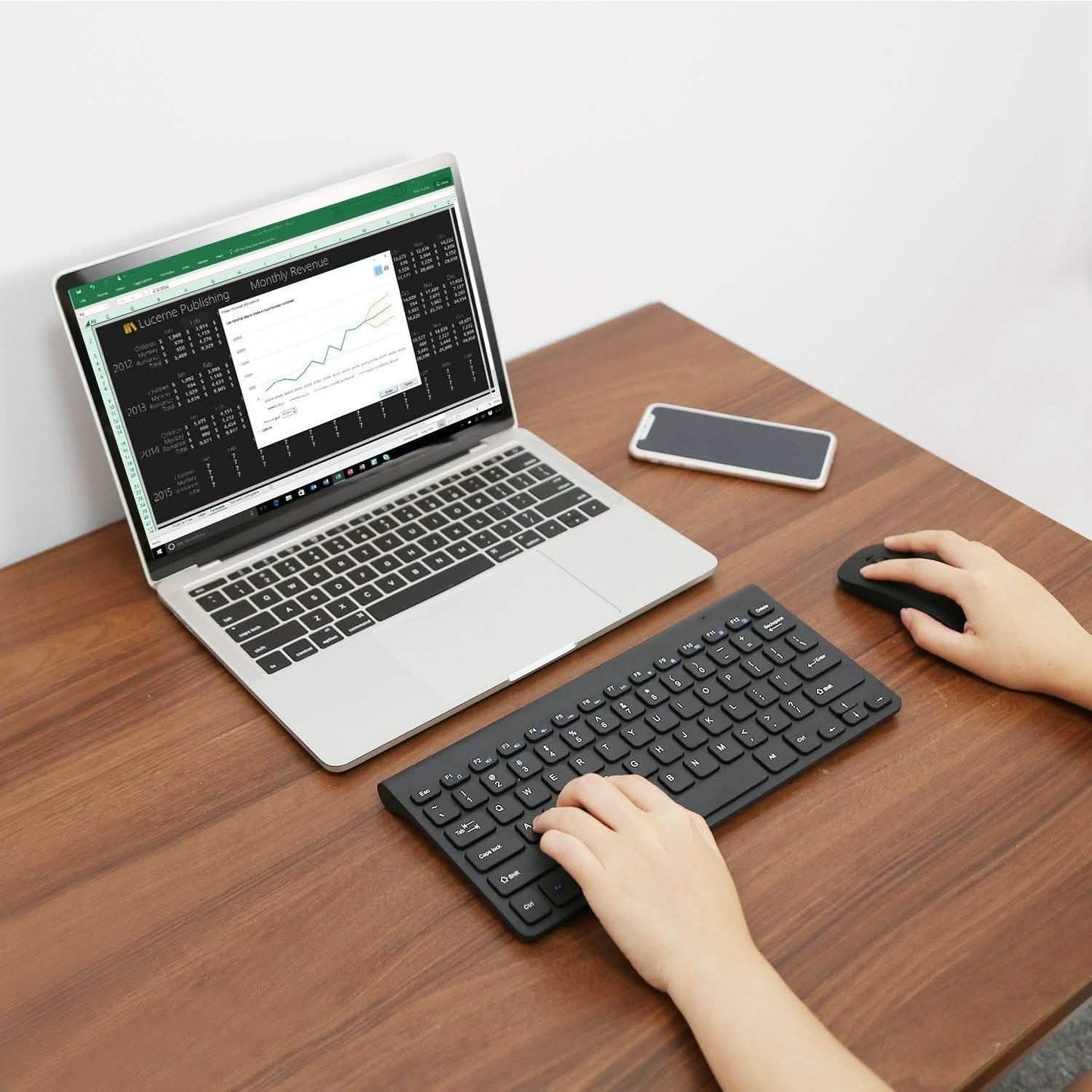 Wireless Keyboard and Mouse 2.4GHz Multimedia Mini Keyboard & Mouse DailySale