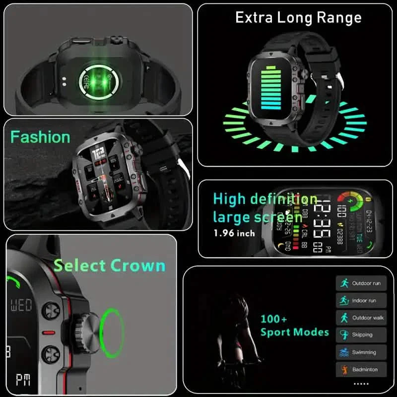 Wireless Talk Fitness AI Voice Outdoor 100+ Sports Mode Outdoor Smart Watch DailySale