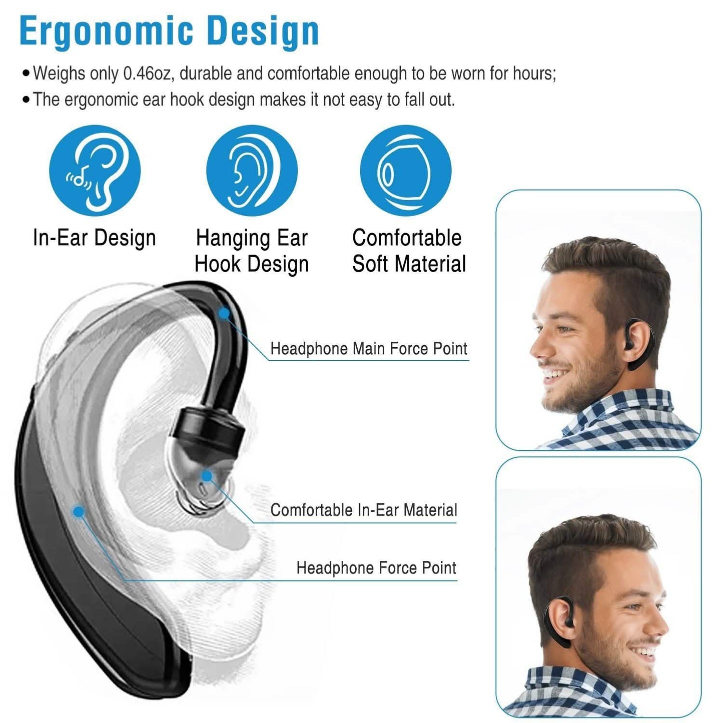 Wireless V5.0 Earpiece Noise Cancelling Driving Earbud DailySale