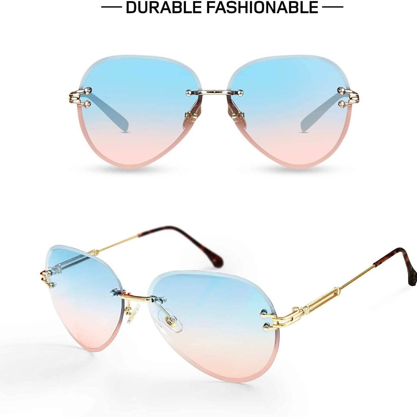 Women Aviation Polycarbonate UV 400 Sunglasses DailySale