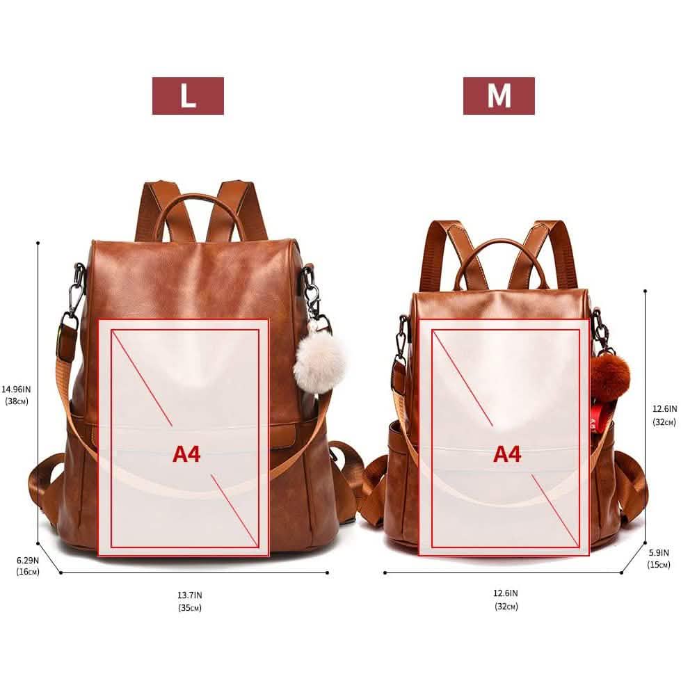 Women Backpack Purse PU Leather Anti-theft Casual Shoulder Bag DailySale