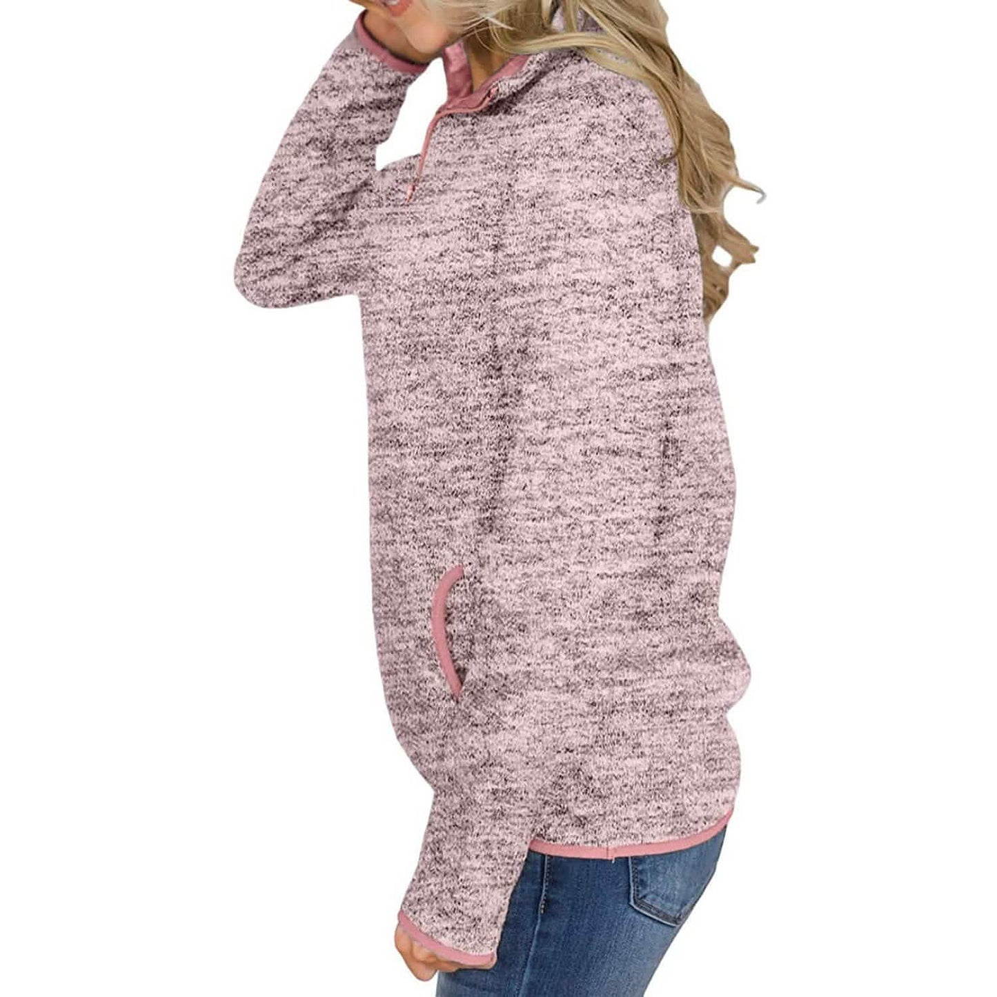 Women Casual Long Sleeve Stand Collar with Pockets DailySale