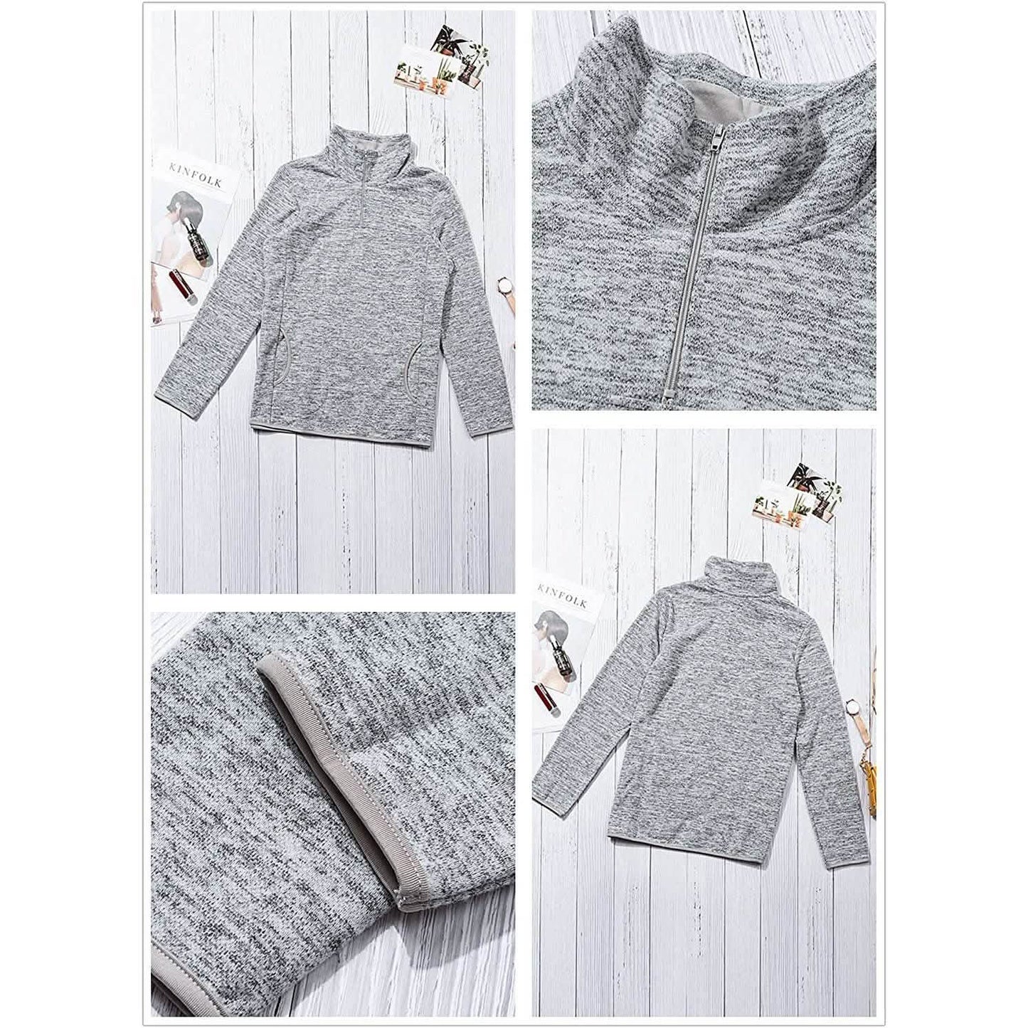 Women Casual Long Sleeve Stand Collar with Pockets DailySale