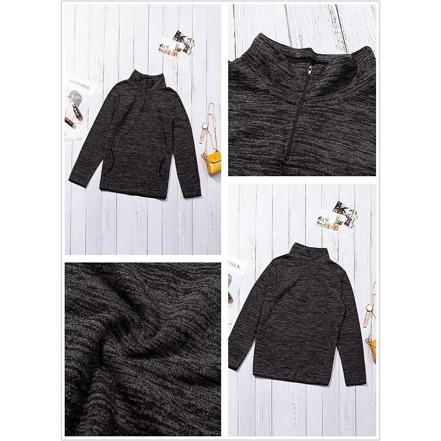 Women Casual Long Sleeve Stand Collar with Pockets DailySale